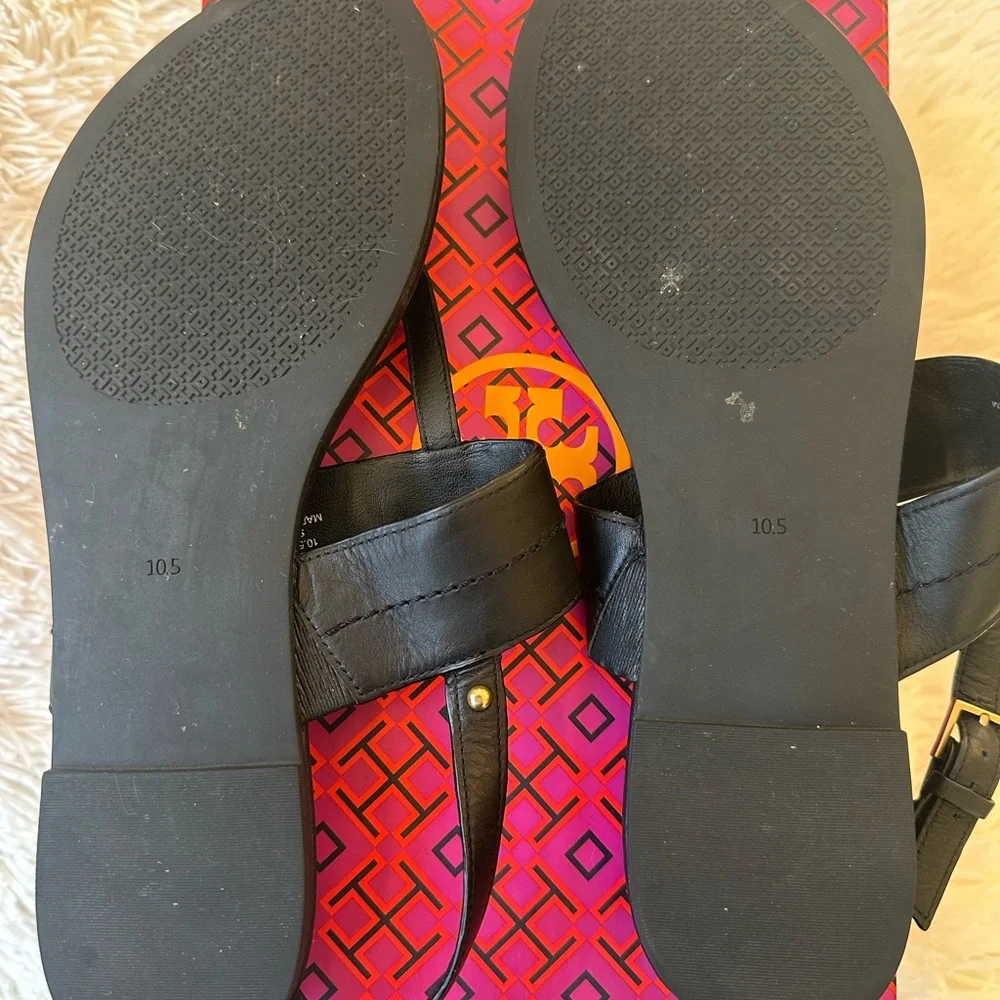 Tory Burch Everly Black Sandals Size: 10.5 - Picture 9 of 10